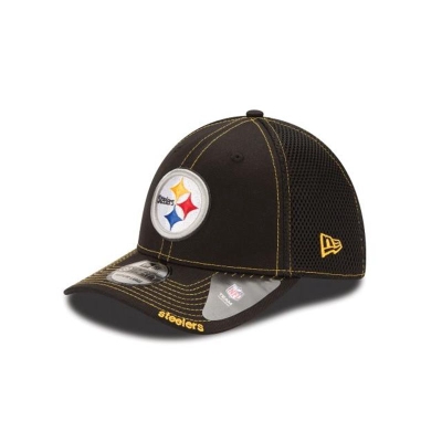 Pittsburgh Steelers Gorra | New Era NFL Neo 39thirty Stretch Fit Cap Mexico - Negros